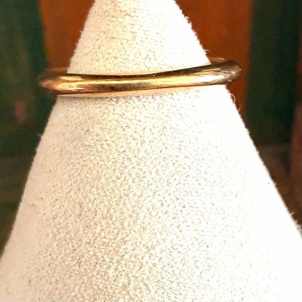 Avon Coral Cabochon Gold Tone Modernist Adjustable Ring Vintage - Image 5