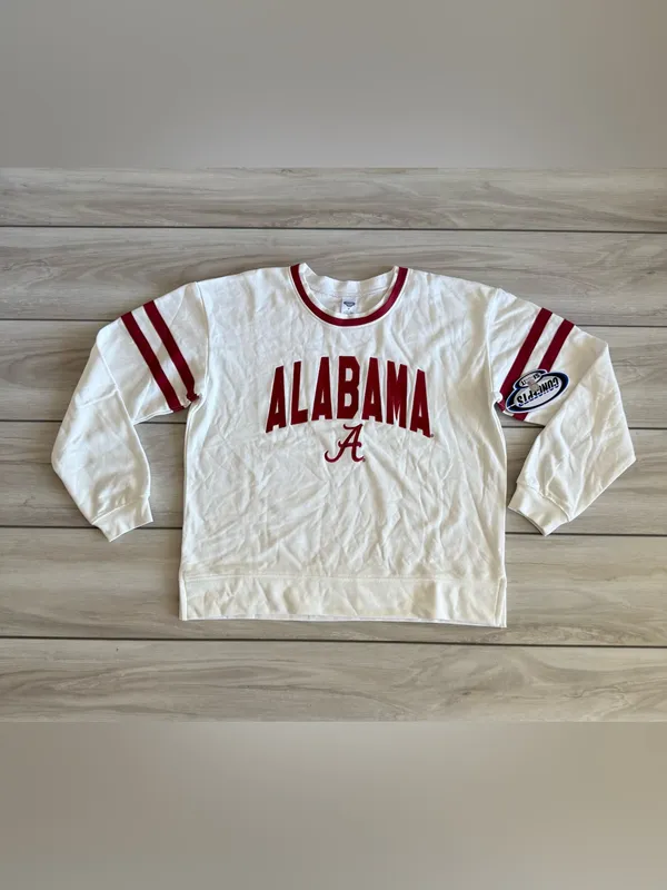 Concepts Sport Alabama Crimson Tide Long Sleeve Tee White Medium NWT - Image 3