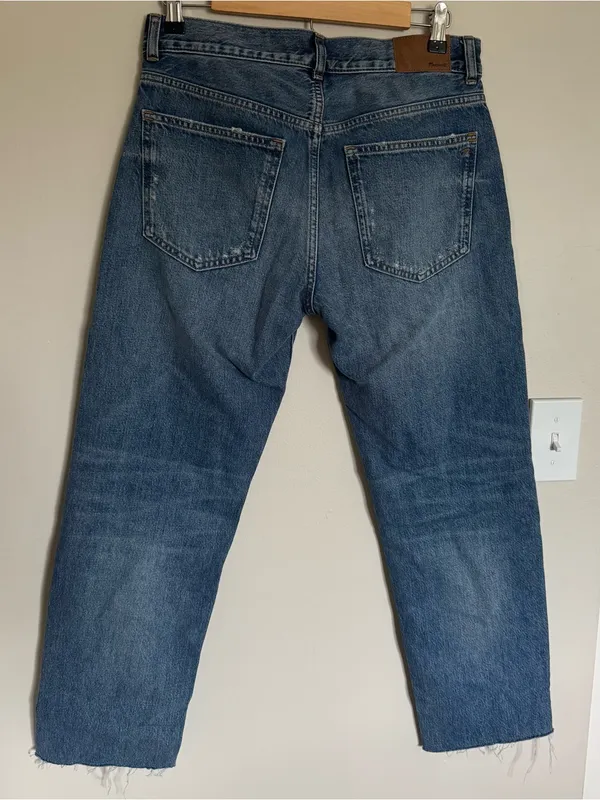 NWT Madewell The Dean Easy Straight Jean Petite Monessen Wash Rigid Size 27 P - Image 10