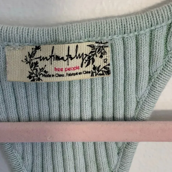 Intimately‎ Free People Ribbed Racerback Green Tank xs - Image 2