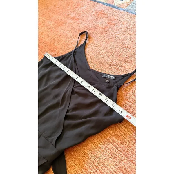 Express Black Wrap Romper Skort Adjustable Straps Size 6 - Image 6