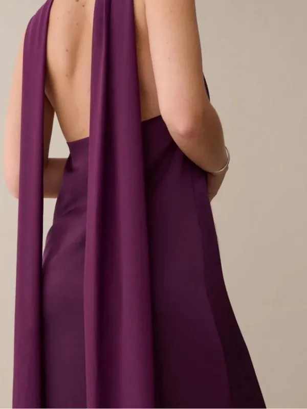 RARE NWT Few Moda Alessia Maxi Dress size XL Grape Purple o.p.t - Image 3
