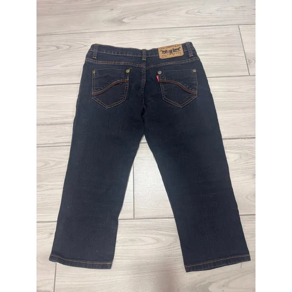Levi Streusz & Co Lot 902 Dark Wash Denim Capri Jeans Cropped Pants Size 27 - Image 5