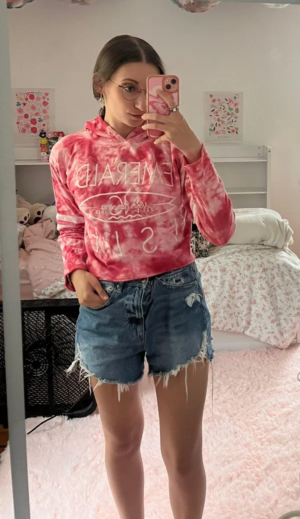 Exist Tie Dye Pink Hoodie - Image 2