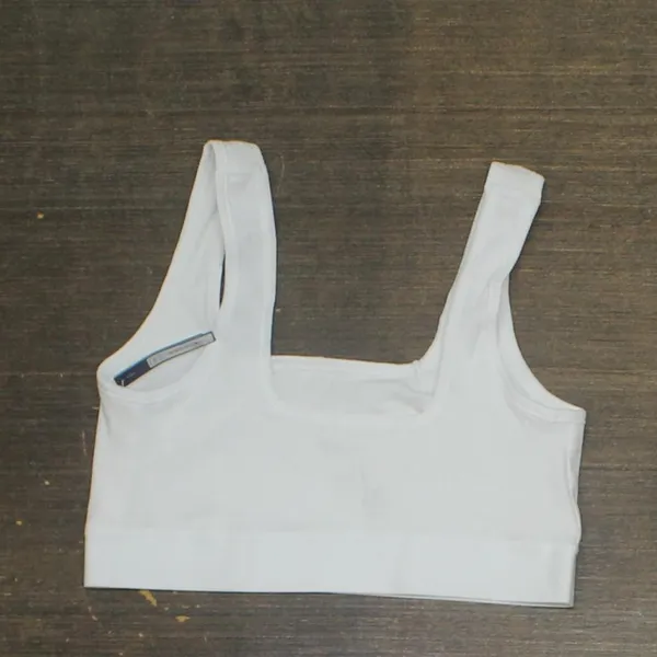 NWT Gap Body Logo Comfort Square-Neck Ribbed Bralette GPW01052 Optic White S - Image 2