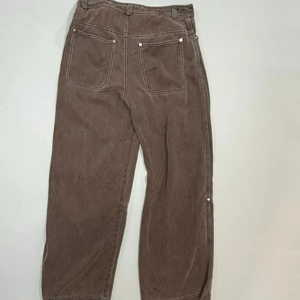RODEBJER EILEEN RANCH COTTON PANTS IN DARK BROWN Large - Image 6