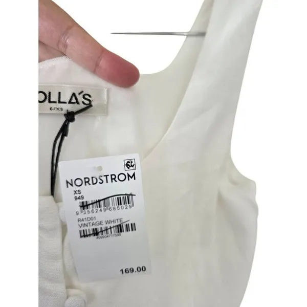Rolla's Leoni Dress Size XS White Sleeveless Midi‎ NWT - Image 6