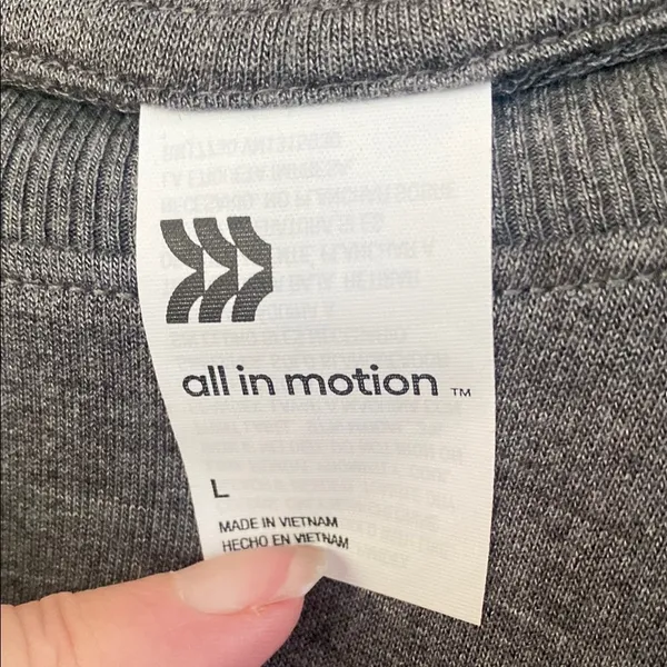 Oversized soft cotton All in Motion Heather Gray Top - Image 2