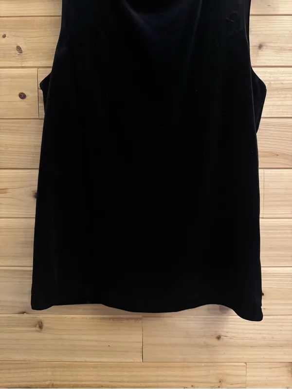 Lauren Ralph Lauren Medium Sleeveless Velvet Cowlneck Turtleneck Blouse Top - Image 6