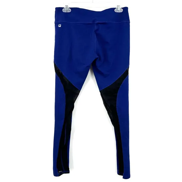 Fabletics‎ size medium blue black leggings mesh - Image 2