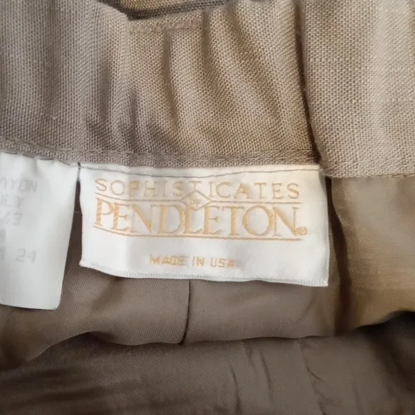 Pendleton Sophisticates Vintage Lined Button High Rise Office Womens  Pants 14 - Image 2