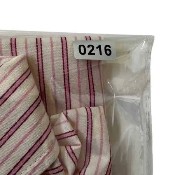 Zara Oversized Striped Button Down Shirt Pink Burgundy Cotton Medium | 0216 - Image 8