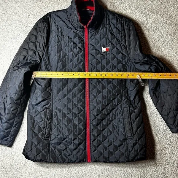 Tommy Hilfiger‎ Jacket Womens XL Blue Quilted Water Repellent Full Zip Jacket - Image 6