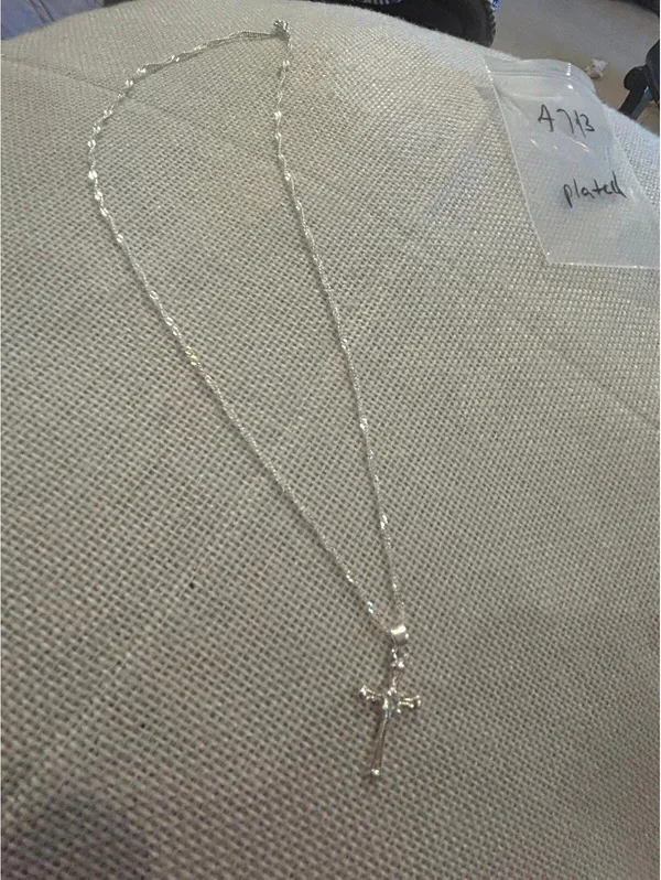 necklace lot a713 silver plated 17 inch - Image 2