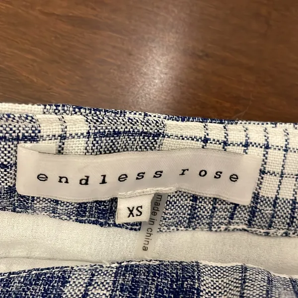 Endless Rose Blue Plaid Peplum  Wrap Skirt - Image 3