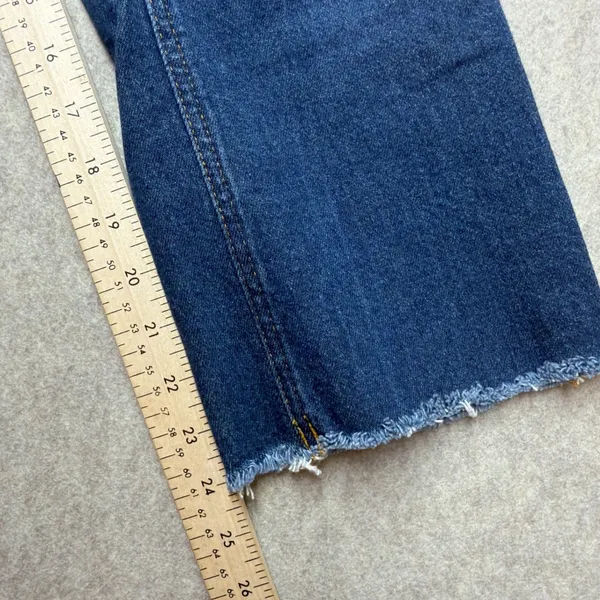 J.Crew Billie‎ Demi Boot Crop Jeans Womens 27 Medium Wash Raw Hem Minimalist - Image 12