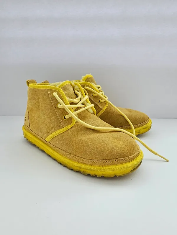 UGG Neumel Canary Yellow Suede Chukka Boots - Women's Size 8 - Image 2