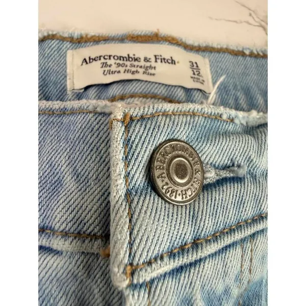 Abercrombie & Fitch Curve Love 90s Straight Jeans Ultra High Rise 31x12 - Image 5