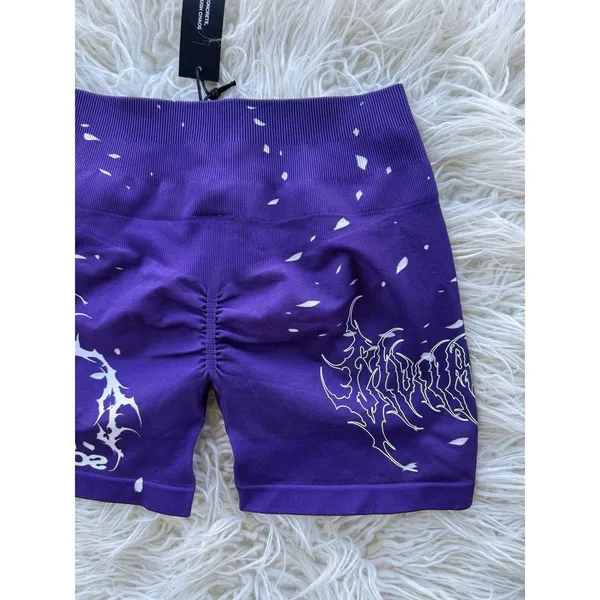 Civil Regime Blowout Kelly Seamless Shorts Bright Purple Size Small - Image 4