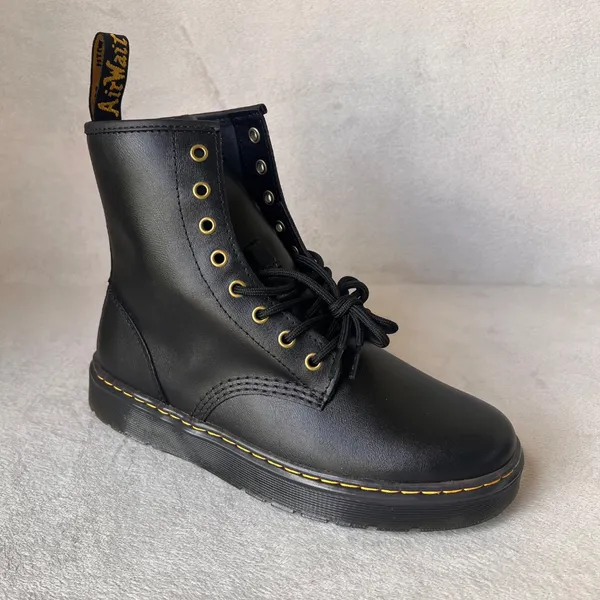 Dr Martens Boots Unisex Black Combat Smooth Leather Lace Up Shoes Sz 10W / 9M - Image 9