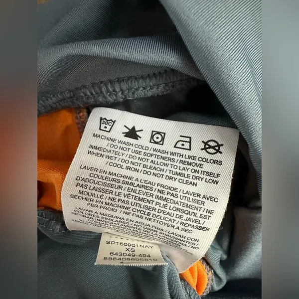 Nike Dri-FIT Gray & Orange Running‎ Shorts Size XS - Image 8
