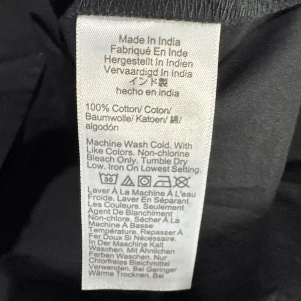 J. Crew Petite Button-Up Cotton Poplin Shirt Long Sleeve Womens L Petite Black - Image 4