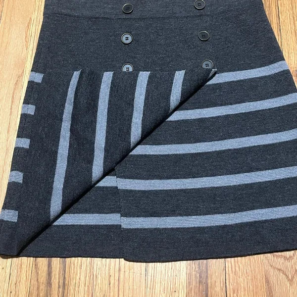 Loft, Wool Blend, Striped, Button Front, Size Small. - Image 3