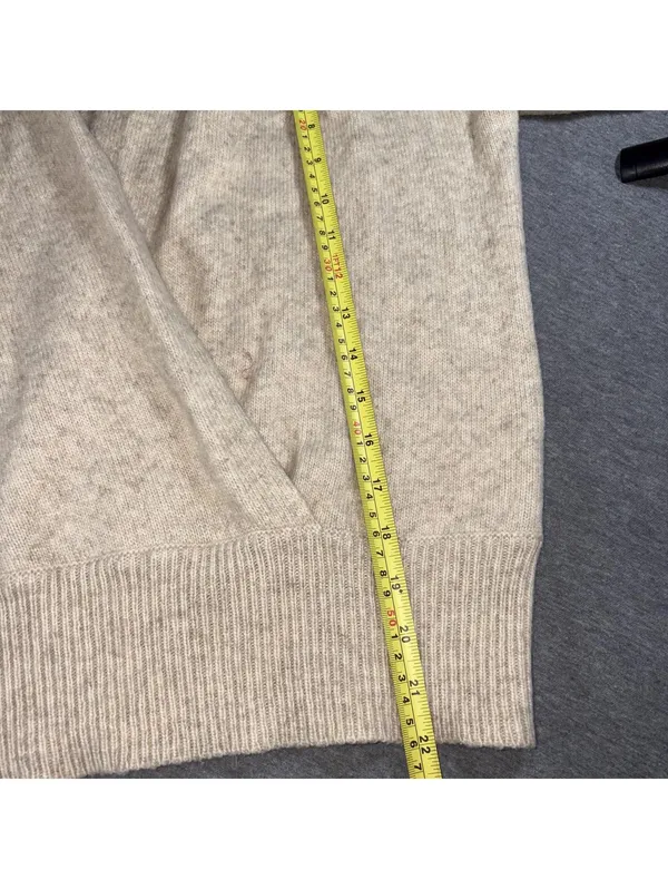 ASTR The Label $80 Wool Tri-Blend Woman’s Large Beige Pleated Wrap Sweater S - Image 8