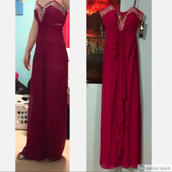 Reign On NWT Pink/Purple Prom/Formal Dress smoke free home - Image 2