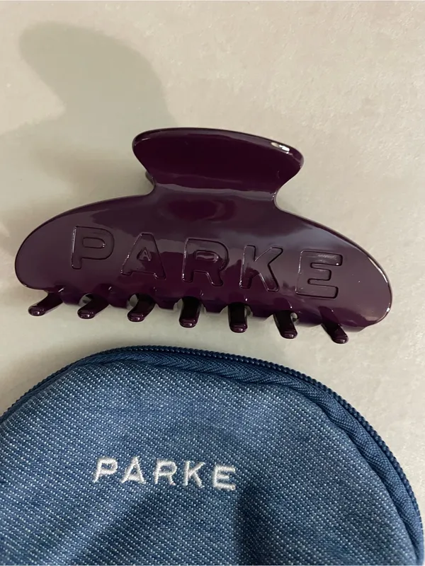 Parker Hair Claw Clip in Deep Purple with Blue Pouch New Without Tags - Image 3