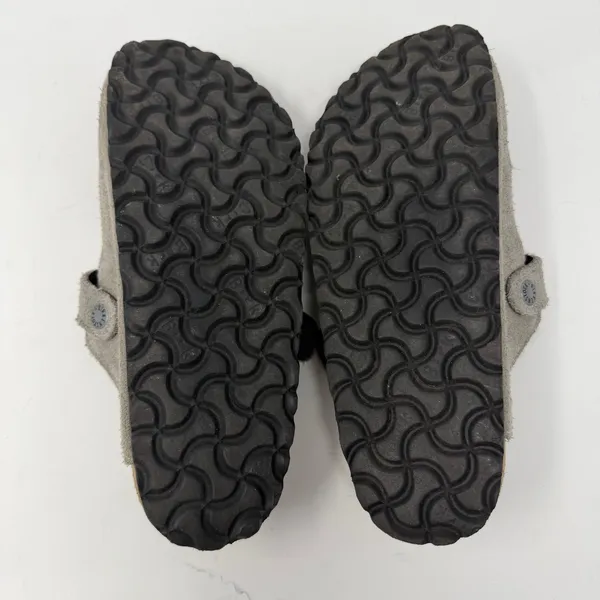 Birkenstock Boston Shearling Clogs Stone Coin Gray Suede Women Size 38 - Image 8