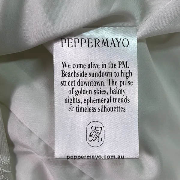 Peppermayo White Floral Jacquard Strapless Mini Dress - Image 6