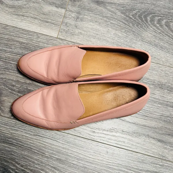 Madewell Pink Leather Slip On‎ The Frances Loafer Women's Size 7 - Image 7