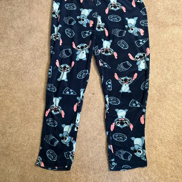 Disney Blue and Gray Stitch Pajama Set size medium - Image 3