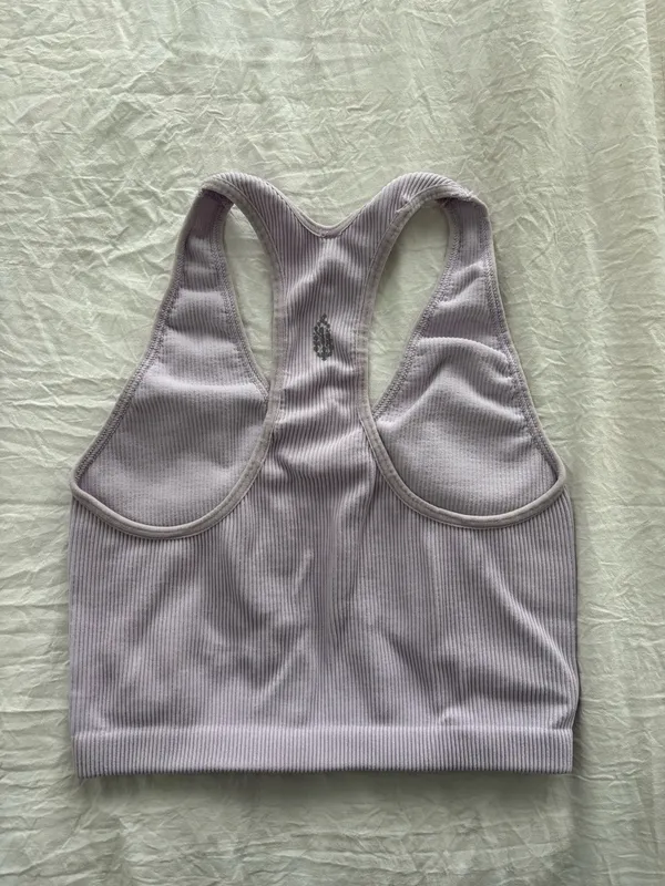 Lavender Free Throw Crop Top FP Movement Ribbed - Image 2