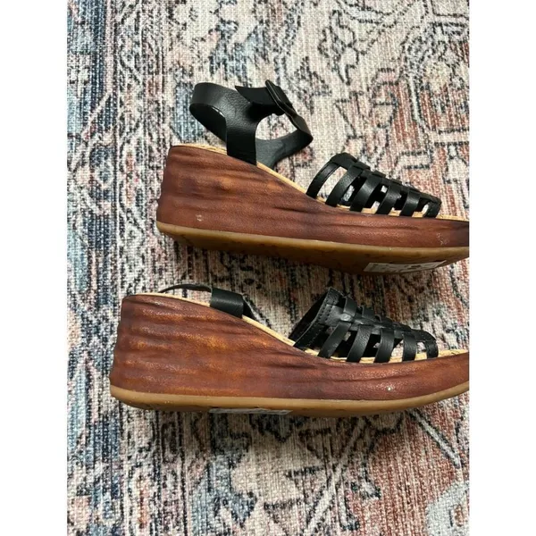 Kork-Ease NWT Marley Black Woven Leather Ankle-Strap Wedge Size 9 - Image 12