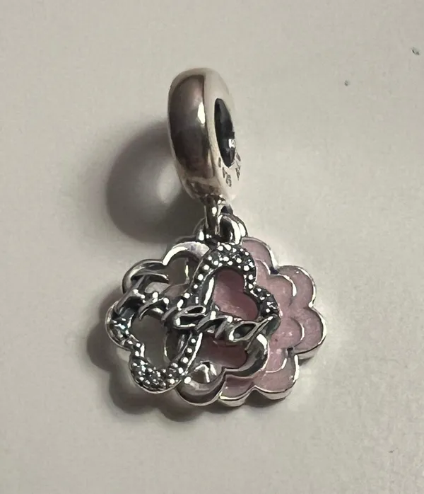 Pandora NEW Pink Friend Charm - Image 4