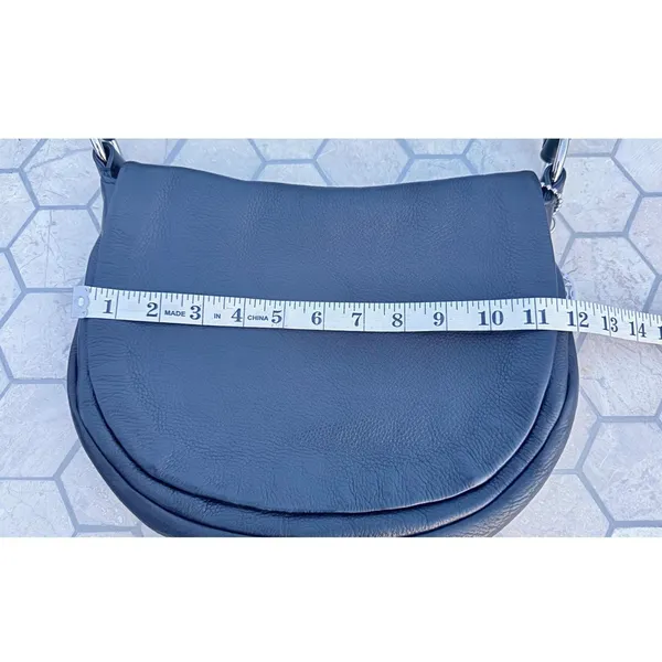 Coach Soho Flap Hobo Shoulder Bag Black Pebbled Leather Purse Style 12662 - Image 11