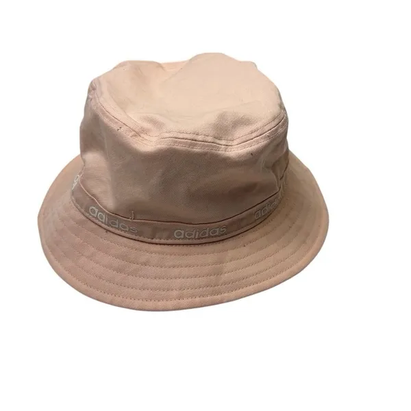 Adidas Women's Pink Bucket Hat One Size Summer Casual Logo Accents‎ - Image 3