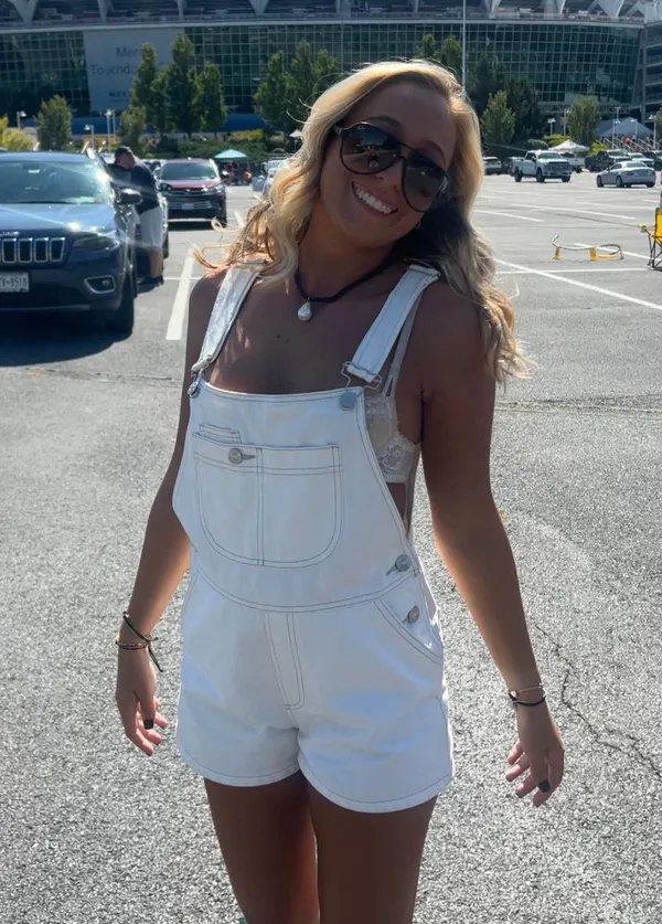 ZARA Denim Romper White - Image 4
