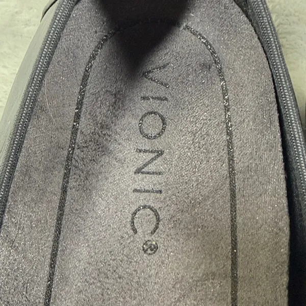 Vionic Minna Black Leather Ballet Flats Orthotic Arch Support Shoes Size 7 - Image 4