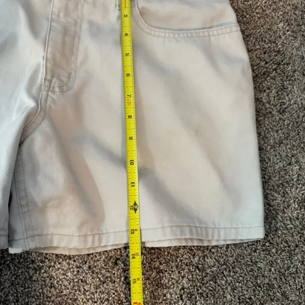 Vintage Polo Jeans Co Ralph Lauren Saturday Shorts Womens 10 White Denim Y2K - Image 4