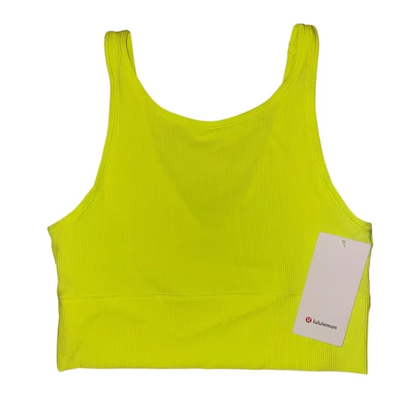 Lululemon Athletica NWT Power Pivot Ribbed Tank in Highlight Yellow women’s 12 - Image 5