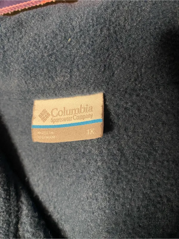 Columbia Navy Full-Zip Lightweight Fleece Jacket - Image 3