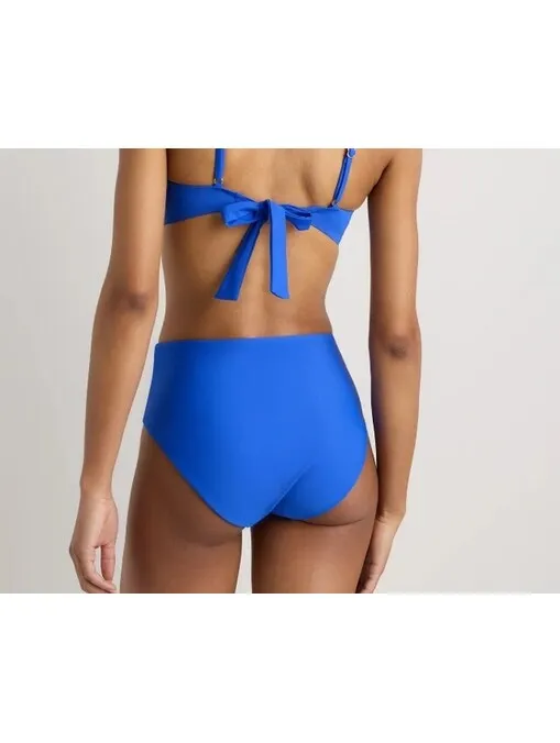 New Quince Italian High Rise Bikini Bottom Electric Blue - Size Medium - Image 2