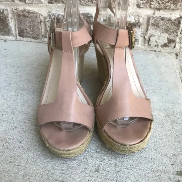 Vince Camuto Tindell Blush Wedge Sandals 1 Owner - Image 2