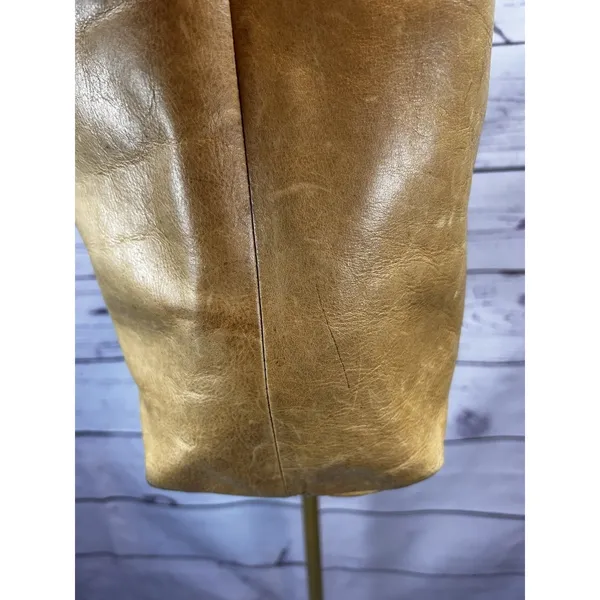 Madewell Tan Leather Large Tote Bag Minimalist Shopper Shoulder Purse - Image 8
