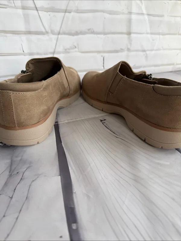 Dr. Scholl's Nice Day Now Women's Suede Slip-On Loafer in Taupe - Image 6