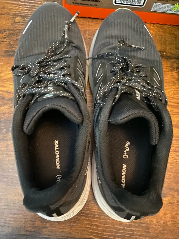 SALOMON MEN'S AERO BLAZE 2 ROAD RUNNING SHOES - BLACK/SHARKSKIN Size 11 - Image 6