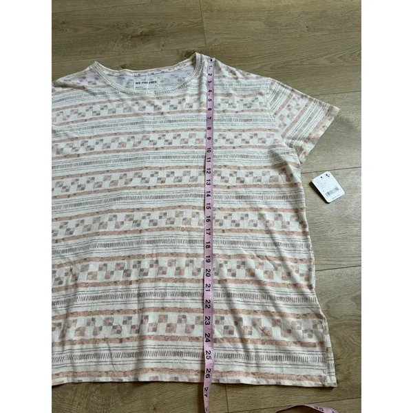 NWT Womens Free People Nina Boheme Printed Tee in Taupe short sleeve tshirt sz S - Image 8